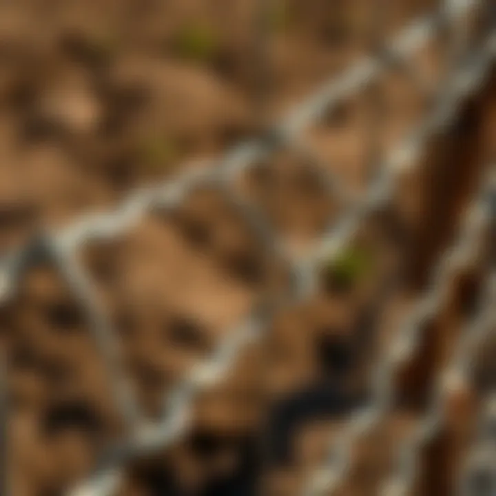 Close-Up of 2x2 Wire Fencing Mesh Close-up of wire mesh showcasing agricultural applications