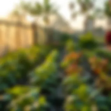 A community garden representing sustainable agricultural practices.