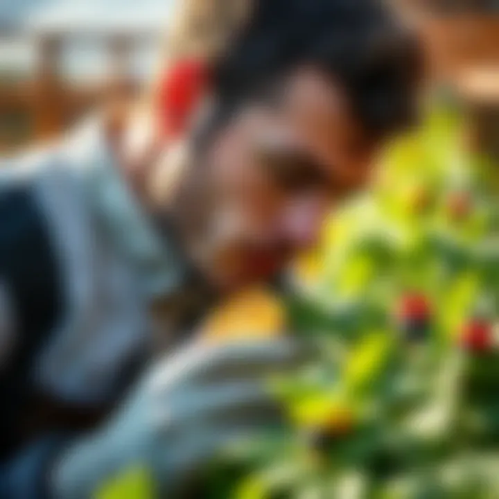 Application of Advion Gel Bait in a horticultural setting