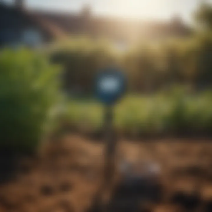 Agricultural setting with plants and Bluelab TDS Meter