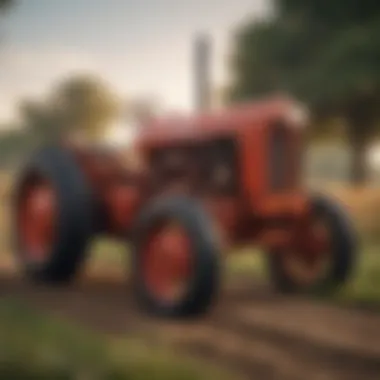 A vintage tractor symbolizing the evolution of farm machinery