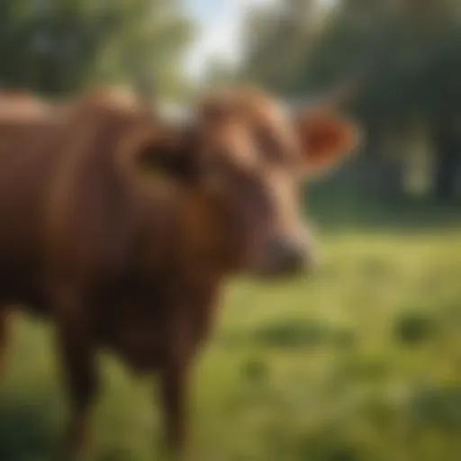 Cattle grazing in a lush pasture