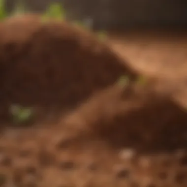 Visual comparison of coco coir and traditional soil showing differences in structure