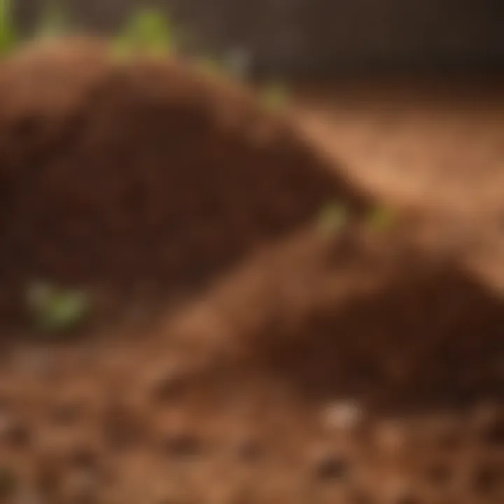 Visual comparison of coco coir and traditional soil showing differences in structure