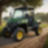 Detailed view of John Deere Gator fender design showcasing durability and style