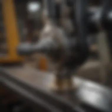 Detailed View of Puller Mechanism Close-up of puller mechanism