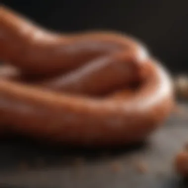 Close-up of high-quality materials used for sausage casings.