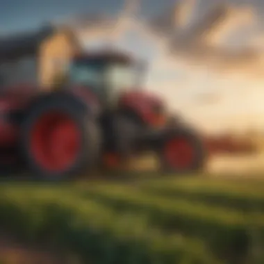 Tractor Sprayers Enhancing Crop Health Tractor house sprayer in action in a vibrant field
