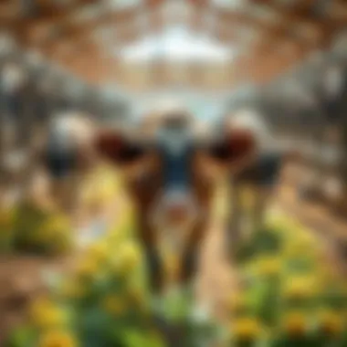 Economic Benefits of Cattle Feeding Practices Infographic showing economic benefits of efficient cattle feeding practices