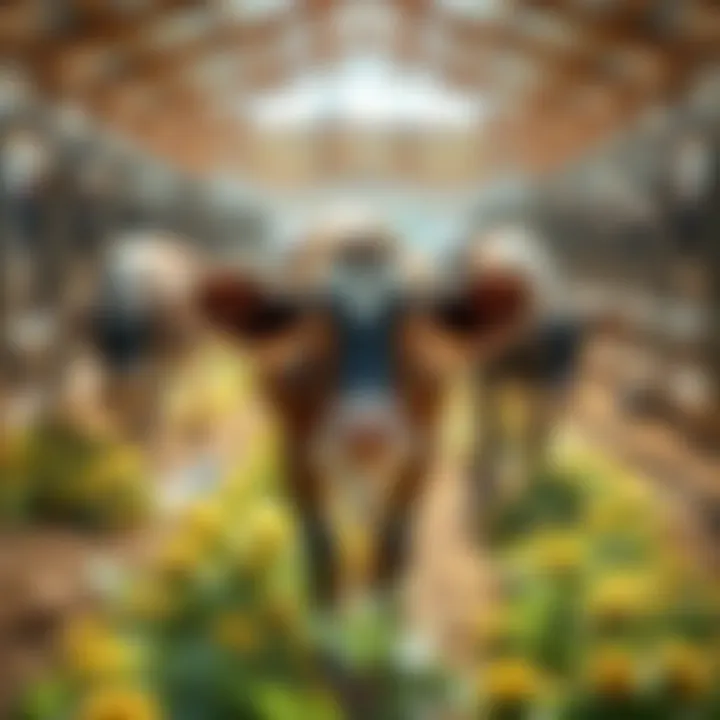 Economic Benefits of Cattle Feeding Practices Infographic showing economic benefits of efficient cattle feeding practices