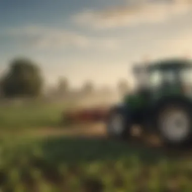 Application of Corteva's Fungicide in Action An agricultural professional applying Corteva's fungicide in a field.