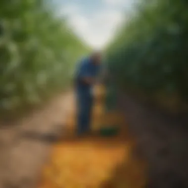 Analyzing Environmental Impacts of Fungicide A visual representation of environmental impact analysis for fungicide usage.
