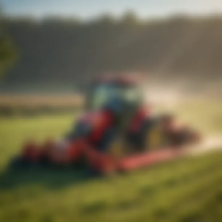 Del Morino flail mower in action on a field