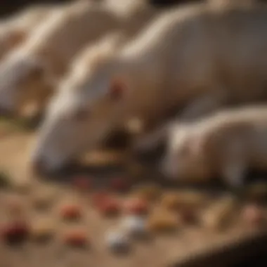 Different types of dewormers in a display