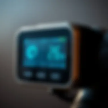 User interface of a digital portable heating thermostat