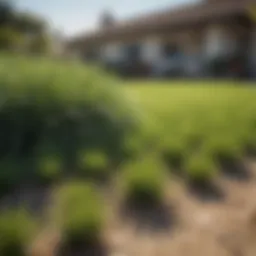 A lush lawn made of drought tolerant grass in Southern California