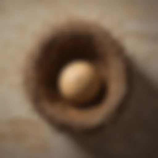 Close-up of a dirt dauber nest on a wall