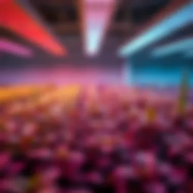 Collective growth of plants under various types of grow lights.