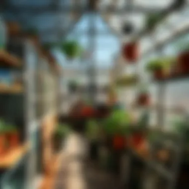 A well-organized hobby greenhouse showcasing essential supplies.