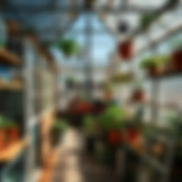 A well-organized hobby greenhouse showcasing essential supplies.