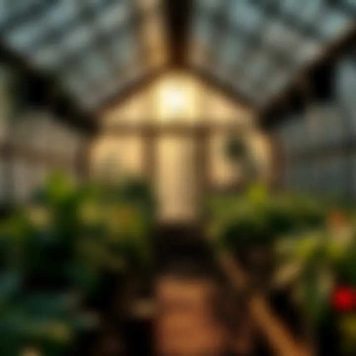 Sustainable practices in a greenhouse setting.