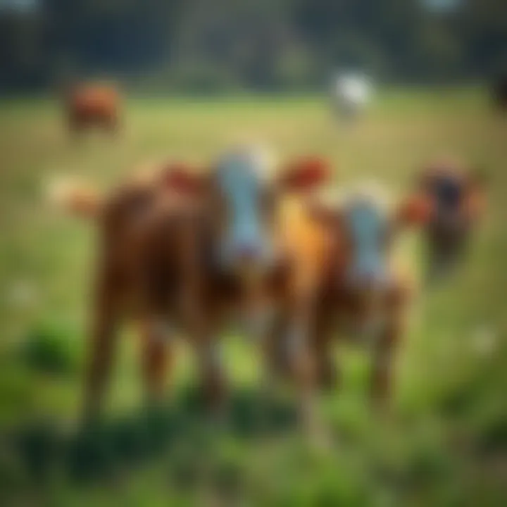 Thriving Healthy Calves in Pasture Healthy calves in a pasture