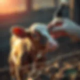 Newborn Calf Vaccination in Action Newborn calf receiving vaccination