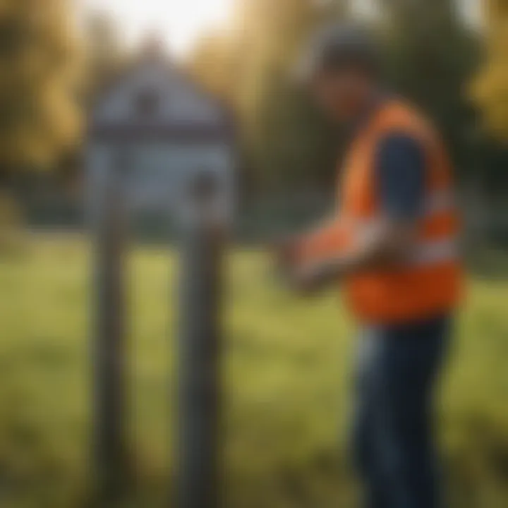 Farmers conducting maintenance on electric fence