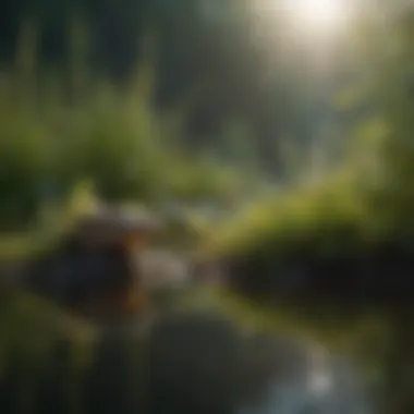 Ecological Balance in Pond Ecosystems Ecological balance illustrated with aquatic plants and tadpoles