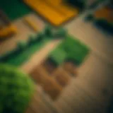 Diverse Agricultural Ecosystems Aerial view of a diversified agricultural landscape showcasing various crops in harmony