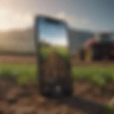 Crop Management Applications Mobile app interface displaying crop management features
