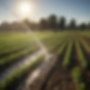 Innovative irrigation system showcased in a field