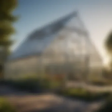 Innovative Design of Aluminum Glass Greenhouse A modern aluminum glass greenhouse showcasing innovative design