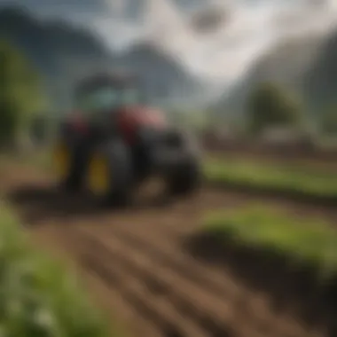 Close-up of innovative farming techniques implemented in Arnold's Glencoe