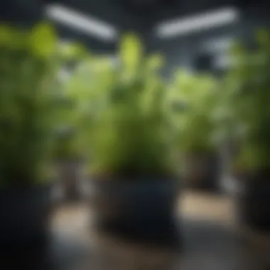 Vibrant Hydroponic Herbs A vibrant selection of hydroponically grown herbs