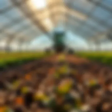 A close-up of innovative farming technology enhancing productivity