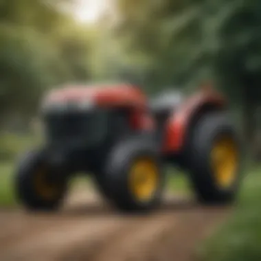 An assortment of top garden tractor brands displayed together