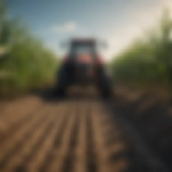 Illustration of sustainable corn farming practices