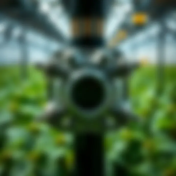 Detailed view of the EZ Clone manifold showcasing its unique structure and design
