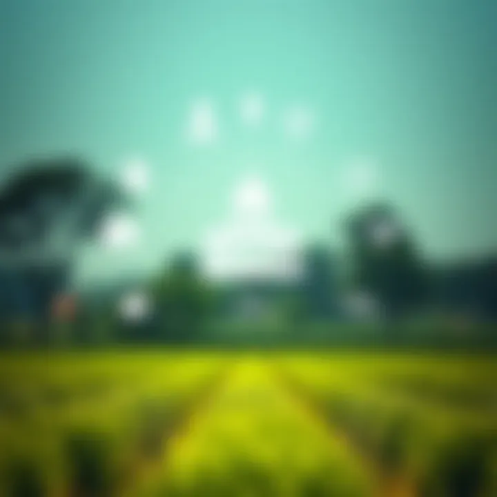 Government policy framework with agriculture icons