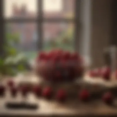 Culinary Delights with Cherries A recipe spread featuring dishes with cherries