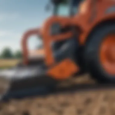 Close-up of the cutting mechanism of a flail mulcher