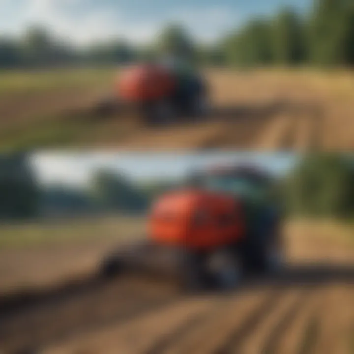 Landscape transformed by the use of a flail mulcher