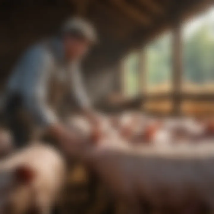Farmers engaging in traditional breeding practices, emphasizing sustainable methods