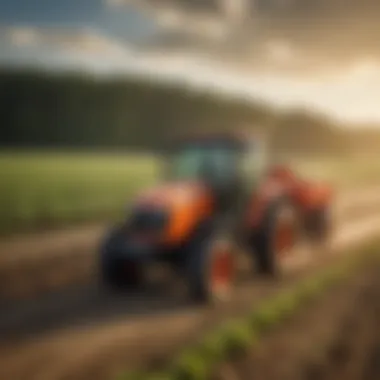 Kubota BX Series tractor in action on a farm field