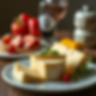 Delicious low-calorie cheese dishes beautifully plated