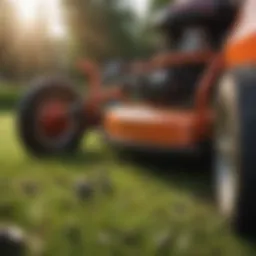 Detailed diagram of mower components