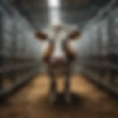Innovative Dairy Farming Technology Close-up of innovative dairy farming technology being used in New York.