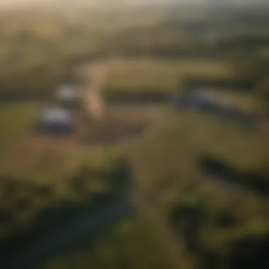 Aerial view of a diverse agricultural landscape in Northern Illinois