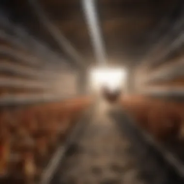 Innovative poultry farming techniques in a modern setting